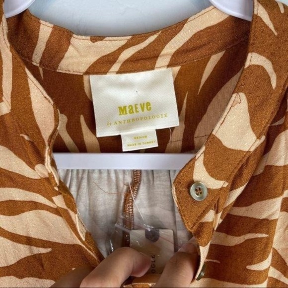 Mauve by Anthropologie | Animal Print Zebra Printed Blouse - Picture 5 of 6